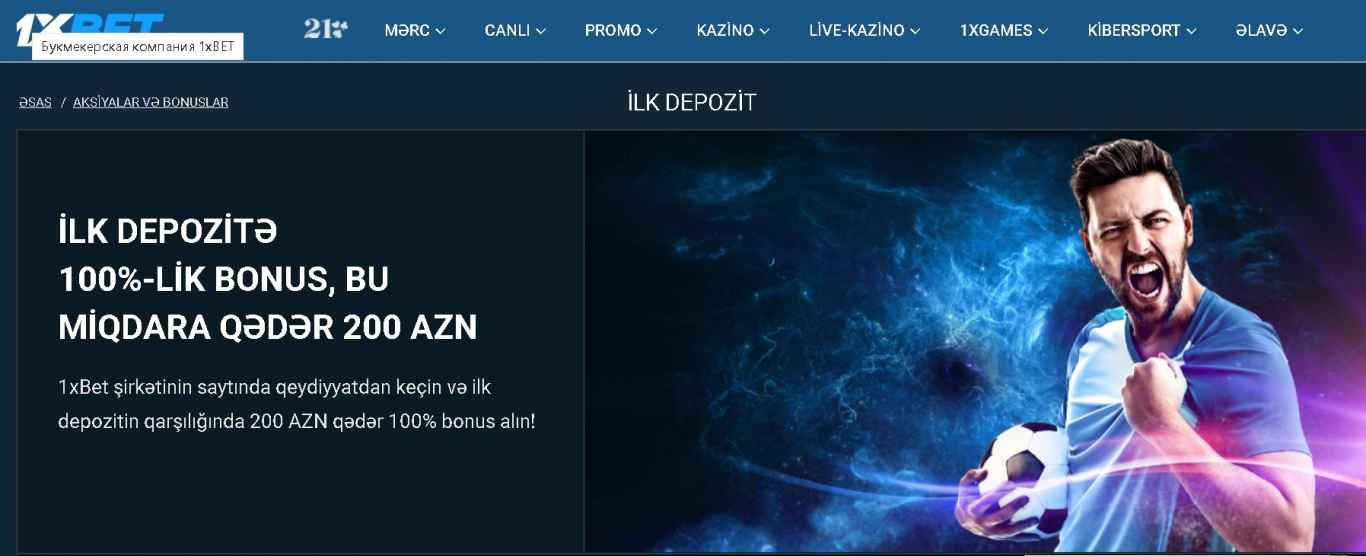 1xBet bonus hesabı
